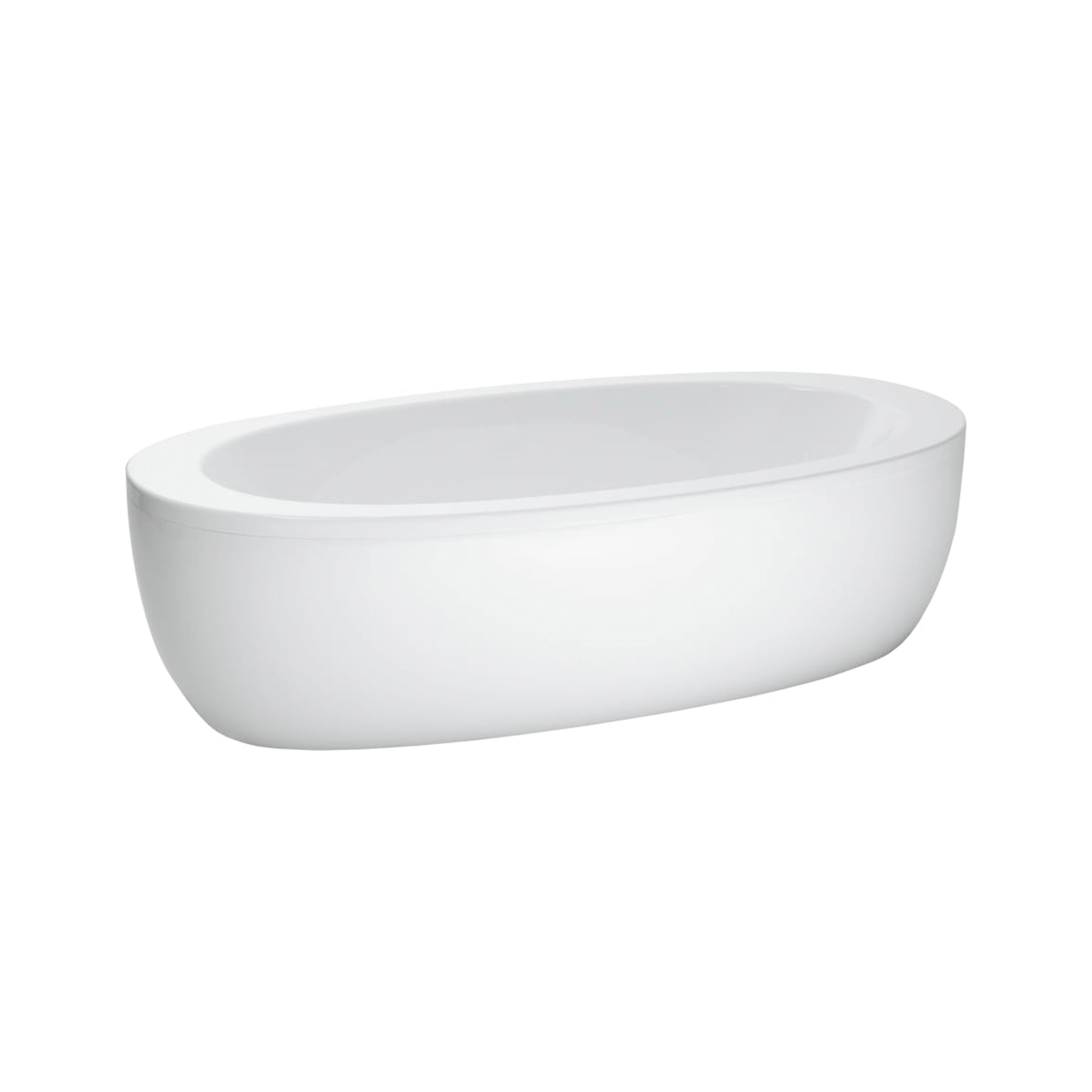 Laufen Il Bagno Alessi 80" White Oval Acrylic Freestanding Bathtub