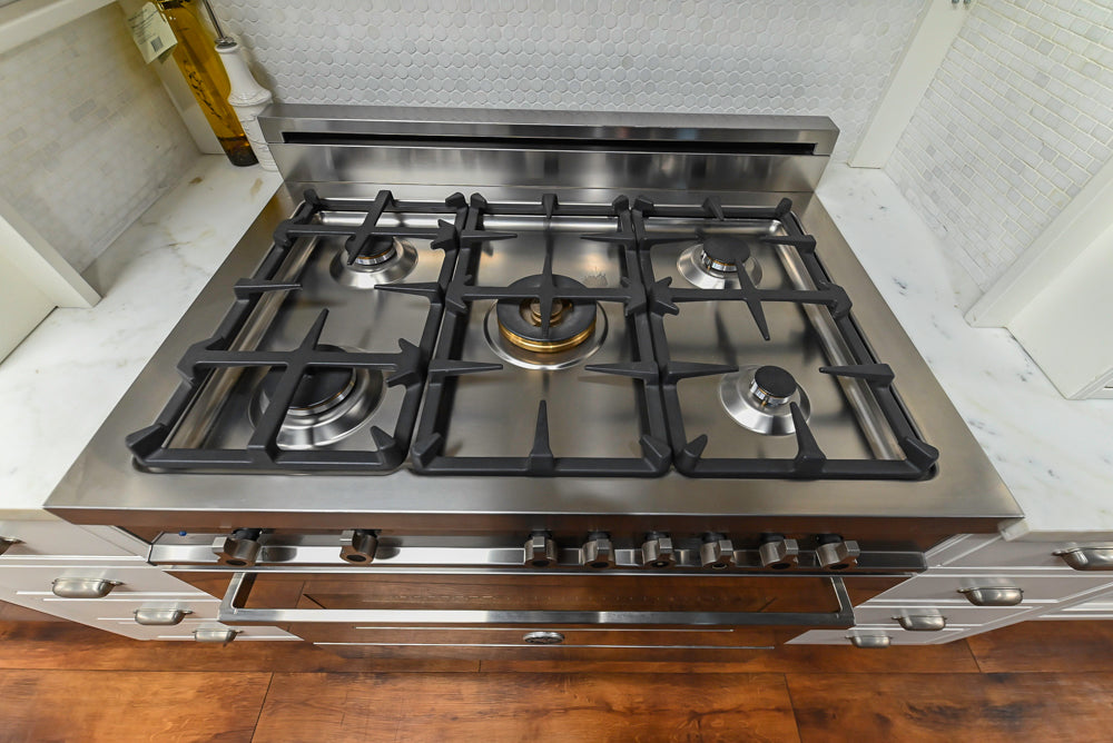 Downsview Traditional White Kitchen with White Marble Countertops