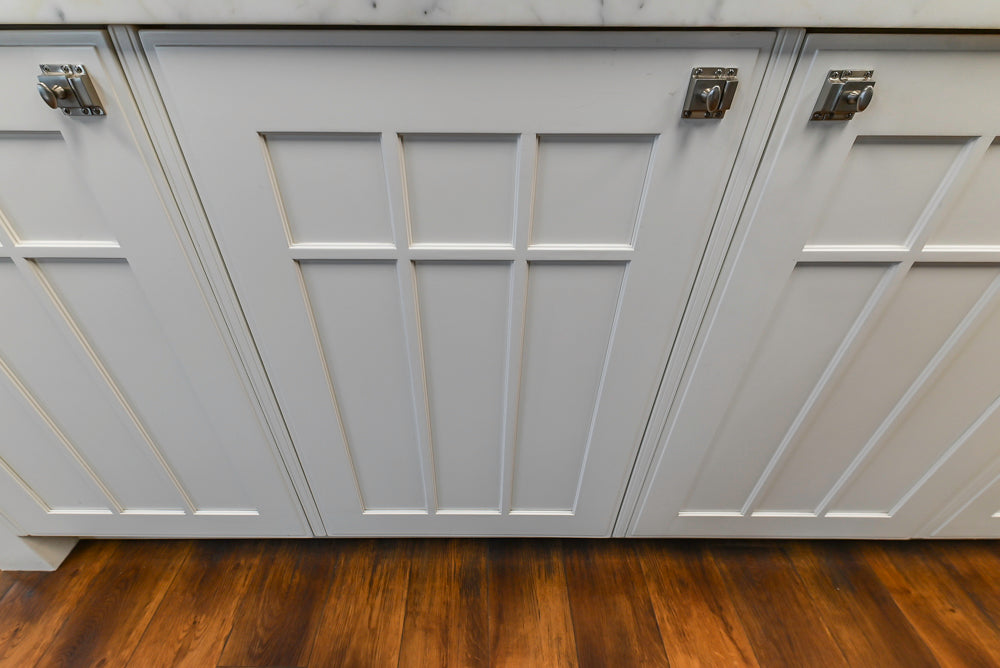 Downsview Traditional White Kitchen with White Marble Countertops
