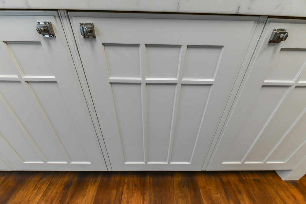 Downsview Traditional White Kitchen with White Marble Countertops