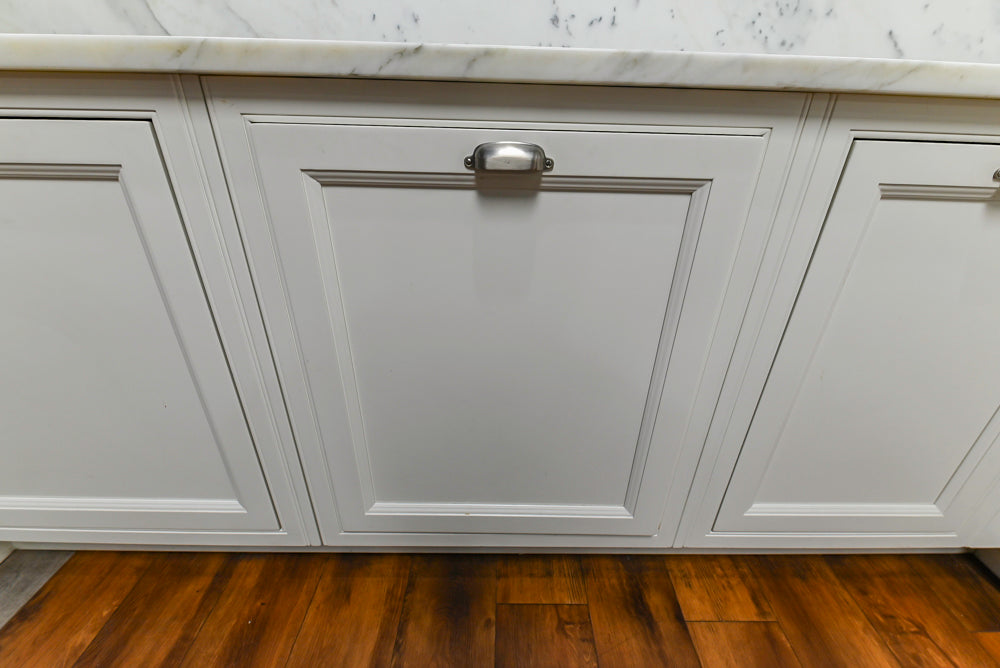 Downsview Traditional White Kitchen with White Marble Countertops