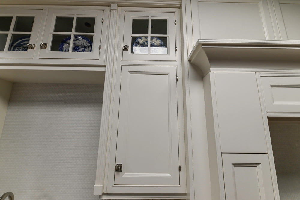 Downsview Traditional White Kitchen with White Marble Countertops
