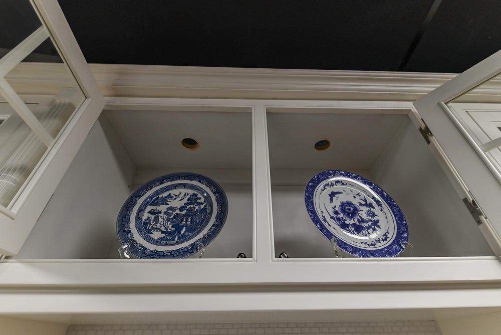 Downsview Traditional White Kitchen with White Marble Countertops