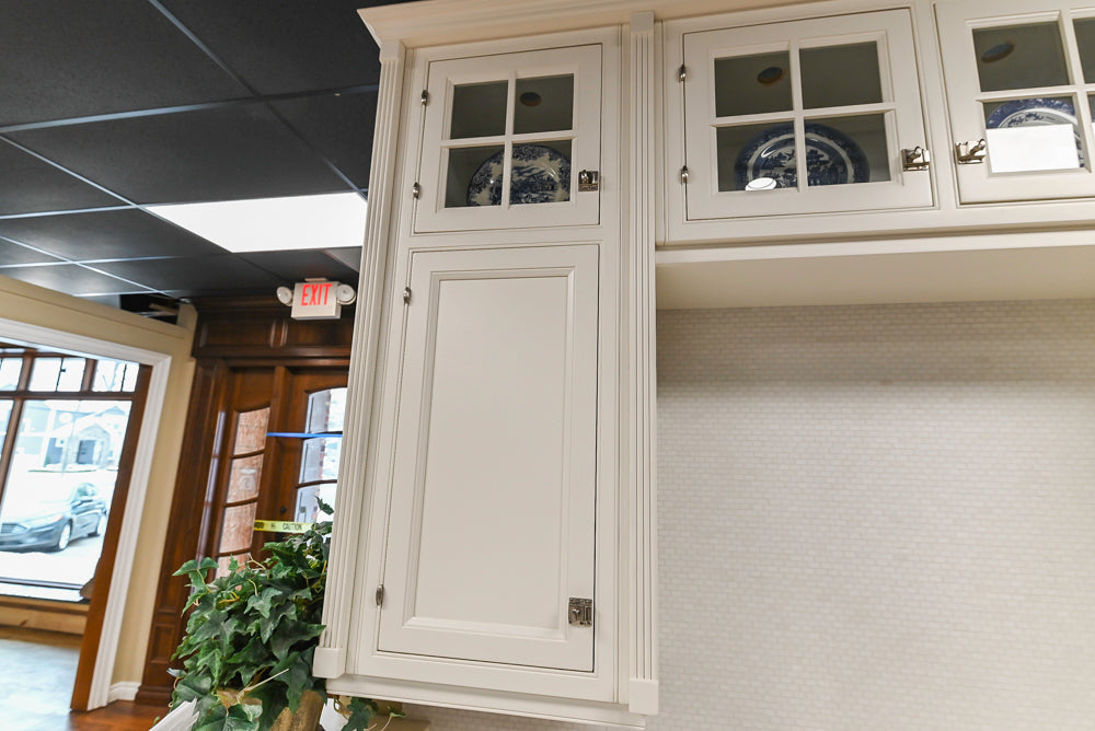 Downsview Traditional White Kitchen with White Marble Countertops