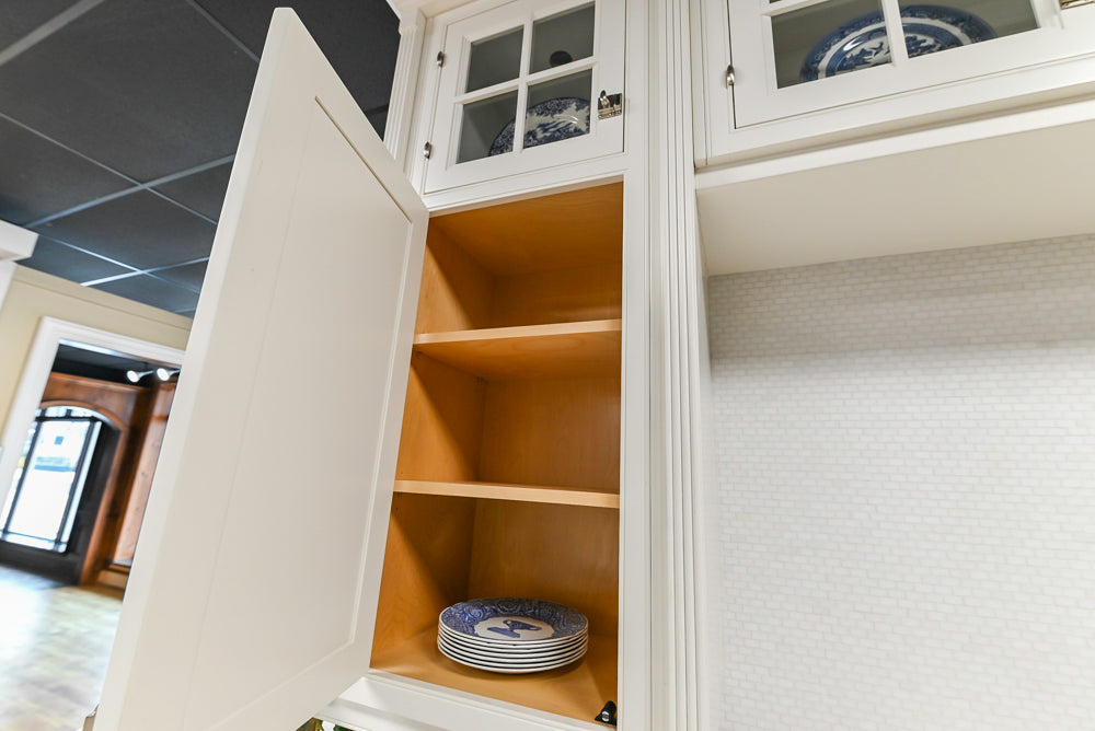 Downsview Traditional White Kitchen with White Marble Countertops