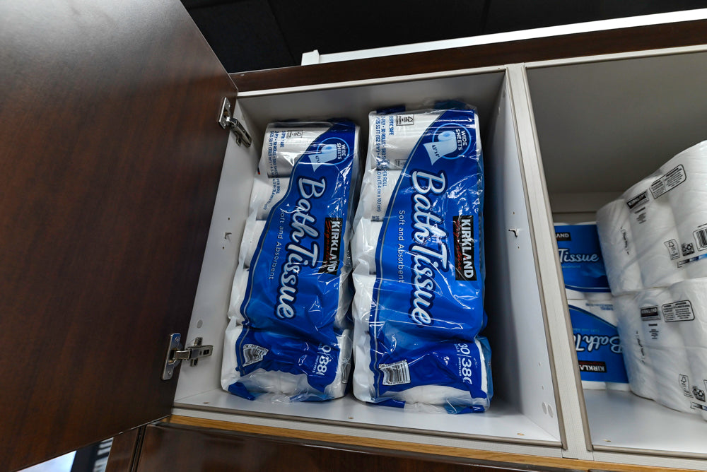 Downsview Glossy Brown Modern Kitchen with Island, Quartz Countertops and Wolf Appliances