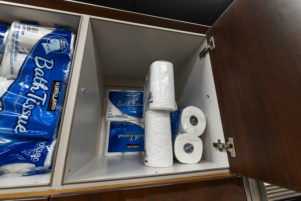 Downsview Glossy Brown Modern Kitchen with Island, Quartz Countertops and Wolf Appliances