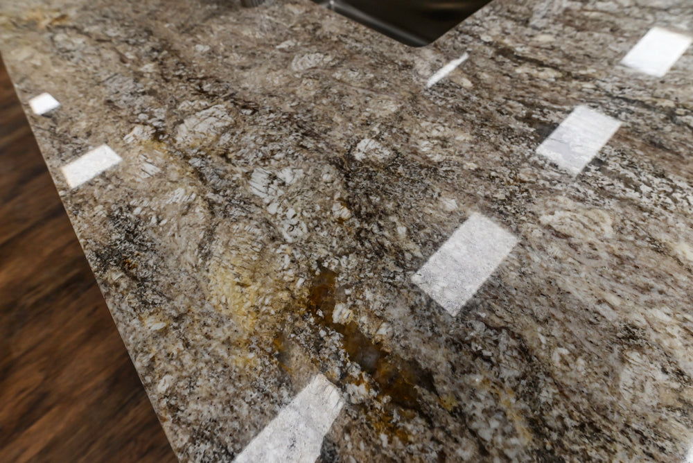 Downsview Glossy Brown Modern Kitchen with Island, Quartz Countertops and Wolf Appliances