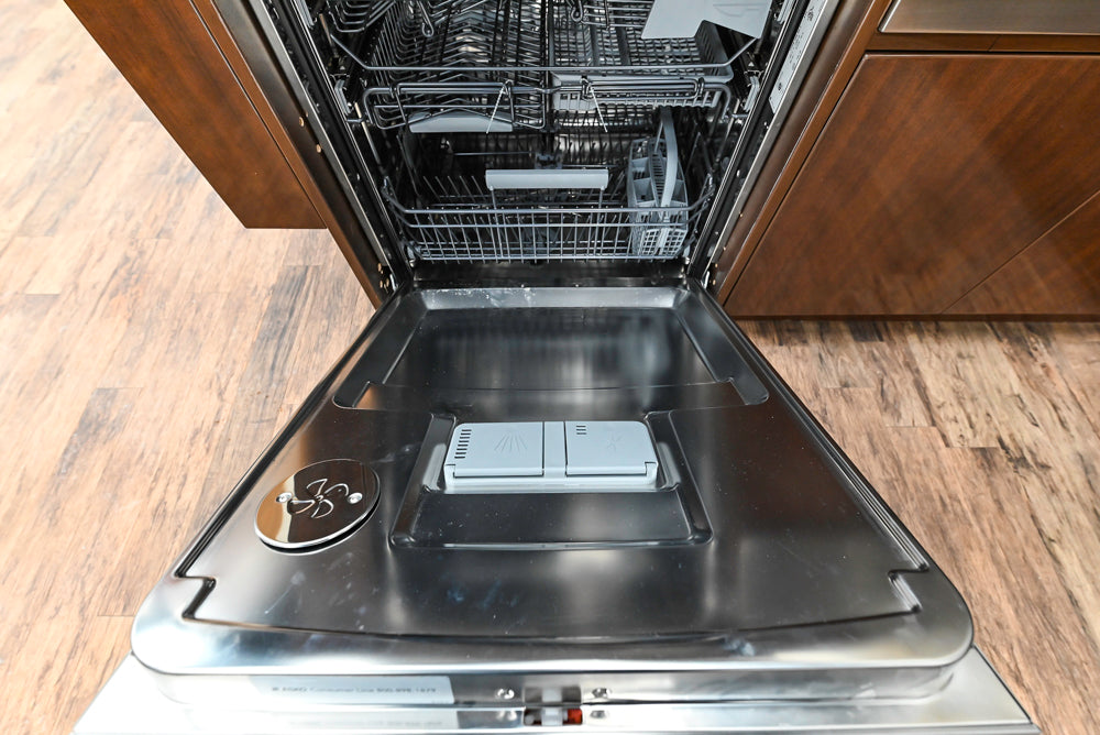 Downsview Glossy Brown Modern Kitchen with Island, Quartz Countertops and Wolf Appliances