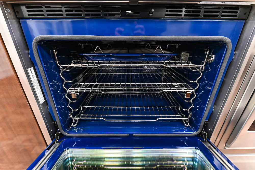 Downsview Glossy Brown Modern Kitchen with Island, Quartz Countertops and Wolf Appliances