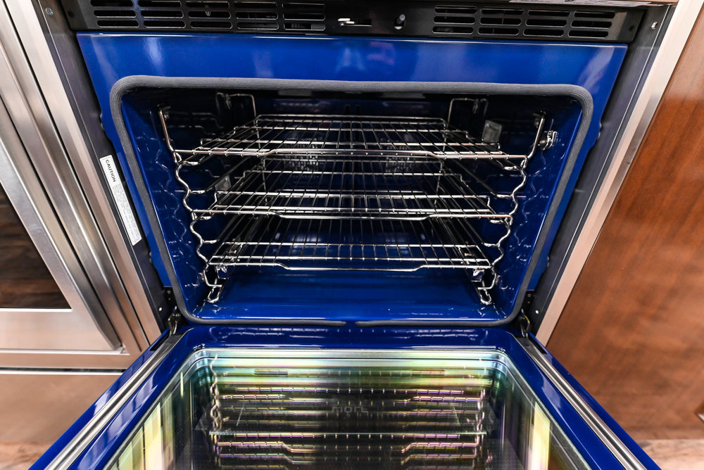 Downsview Glossy Brown Modern Kitchen with Island, Quartz Countertops and Wolf Appliances