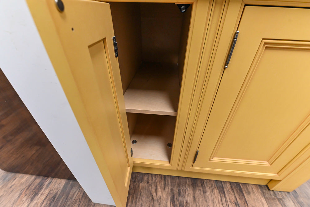 Downsview Traditional Yellow Kitchenette with Granite Countertops **EXCLUDED Bertazzoni Range