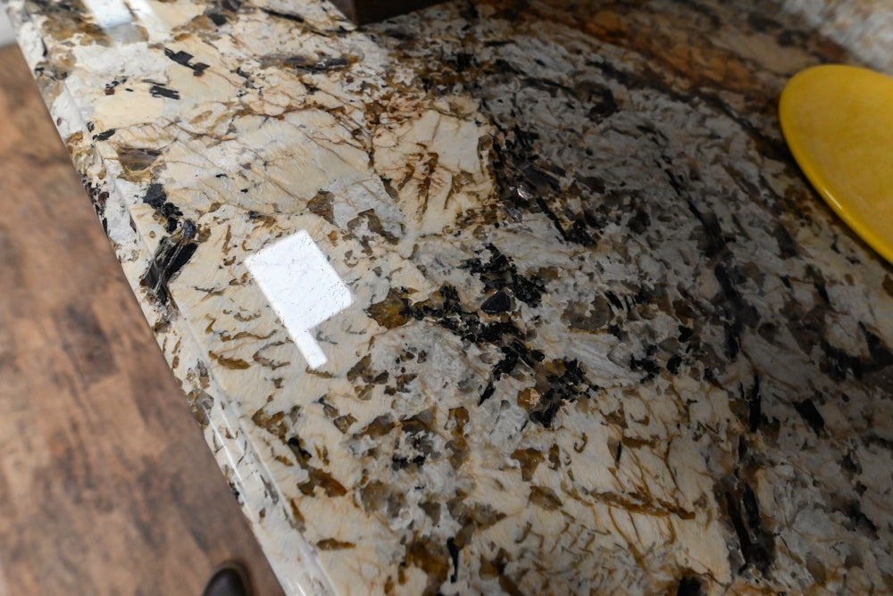 Downsview Traditional Yellow Kitchenette with Granite Countertops **EXCLUDED Bertazzoni Range