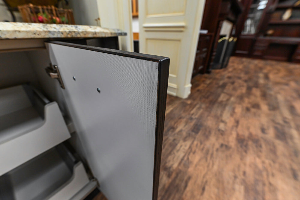 Downsview Modern Dark Brown Cooking Corner with Granite Countertops and Viking Range