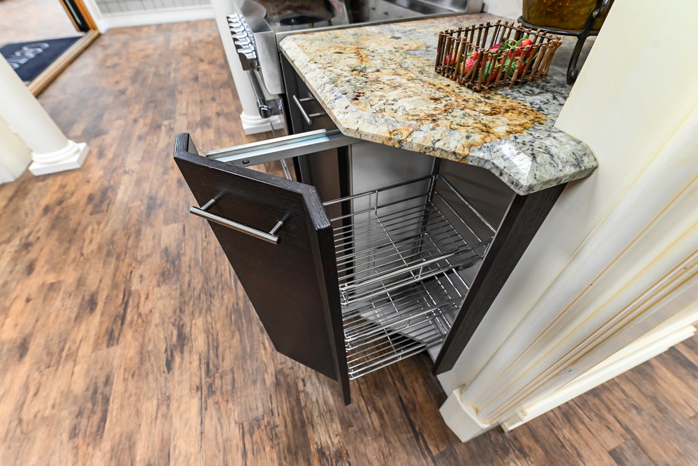 Downsview Modern Dark Brown Cooking Corner with Granite Countertops