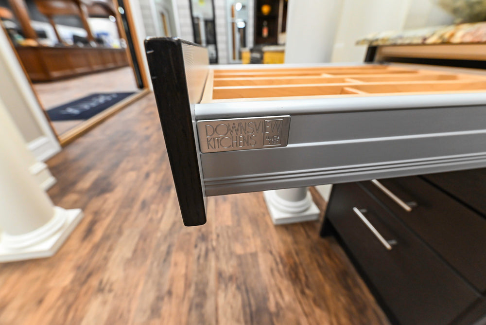 Downsview Modern Dark Brown Cooking Corner with Granite Countertops and Viking Range