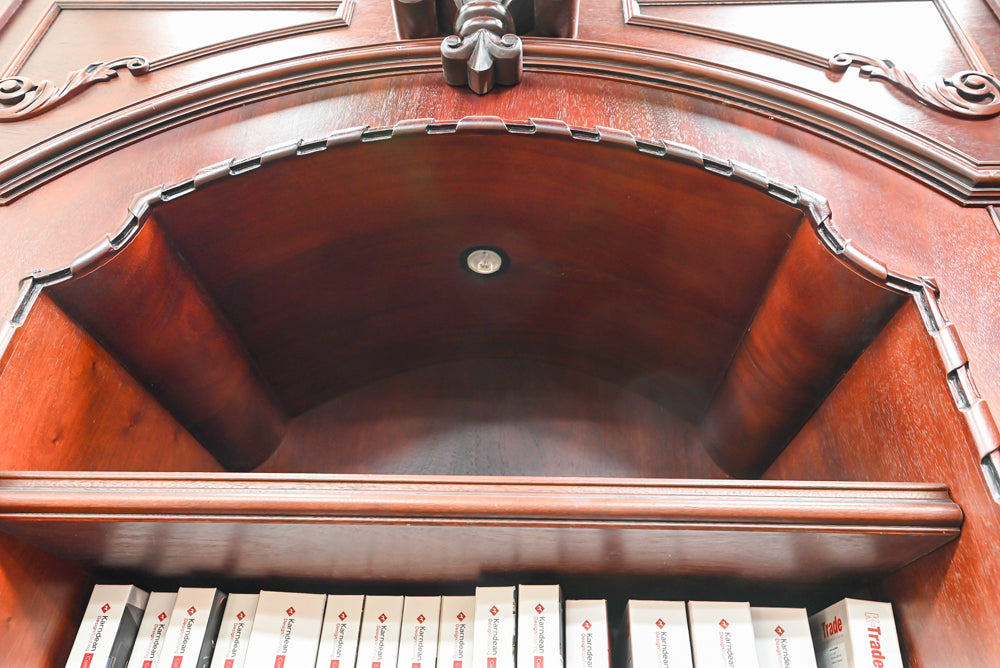 Downsview Traditional Classic Brown Library Display with Fireplace