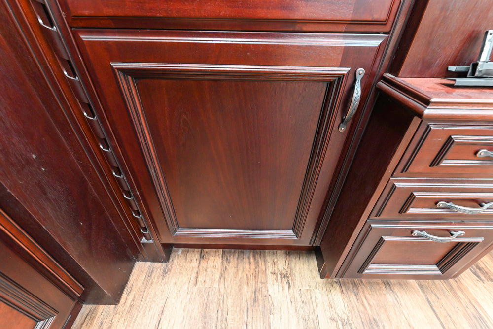 Downsview Traditional Classic Brown Library Display with Fireplace