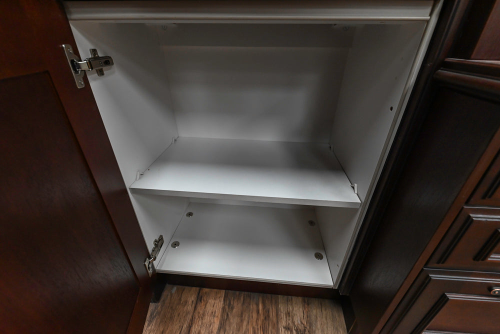 Downsview Traditional Classic Brown Library Display with Fireplace