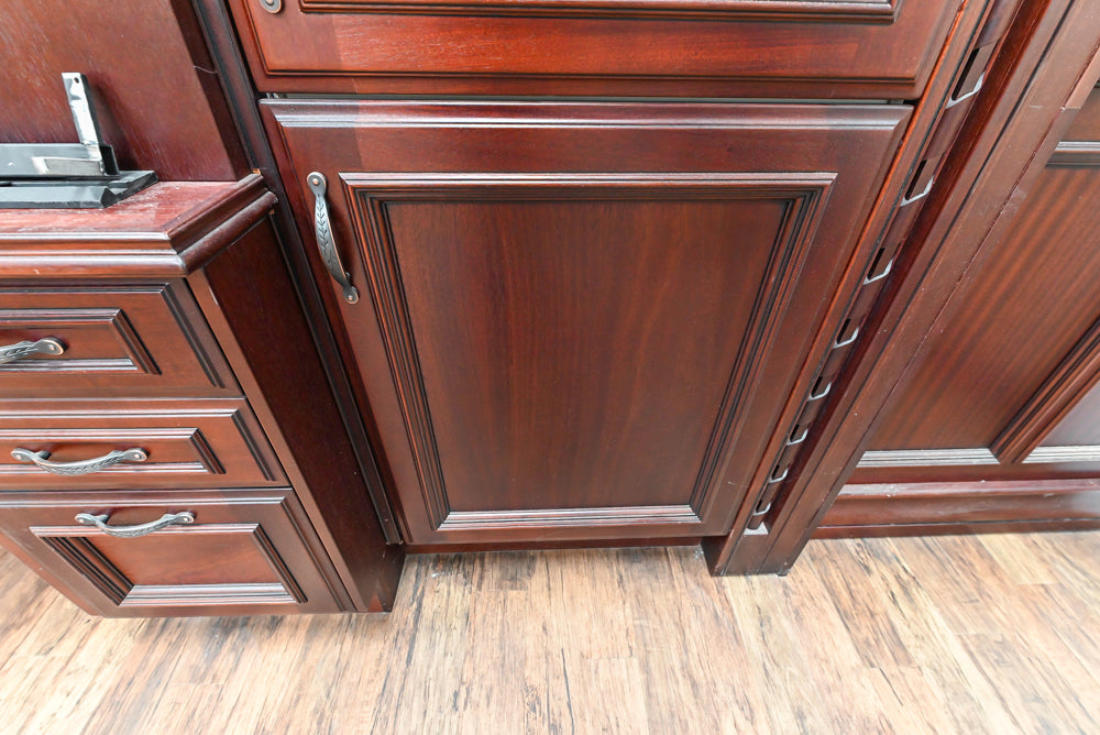 Downsview Traditional Classic Brown Library Display with Fireplace