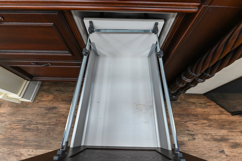 Downsview Traditional Classic Brown Library Display with Fireplace