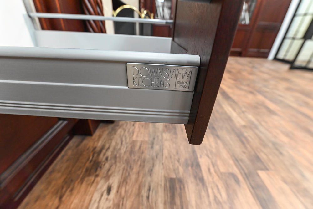 Downsview Traditional Classic Brown Library Display with Fireplace