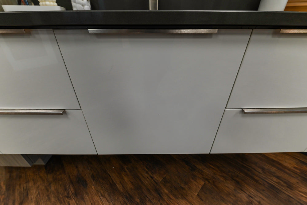 Siteline White Modern 57" Floating Vanity with Quartz Top, Sink and Faucet