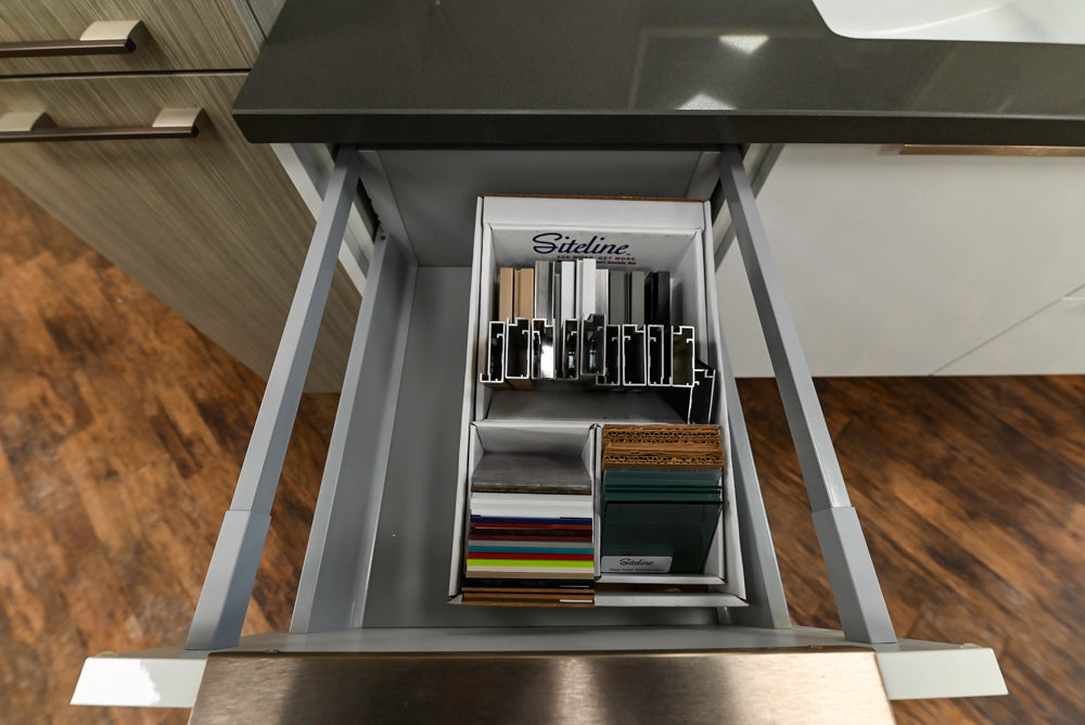 Siteline White Modern 57" Floating Vanity with Quartz Top, Sink and Faucet