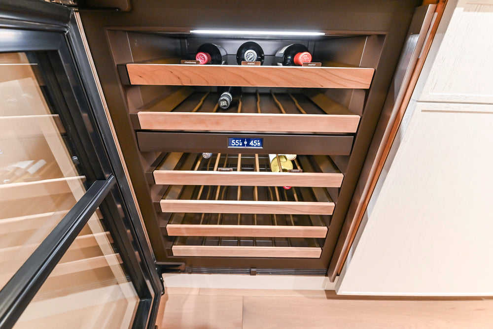 Smallbone Transitional White Oak Kitchen with Marble Countertops & Miele Appliances