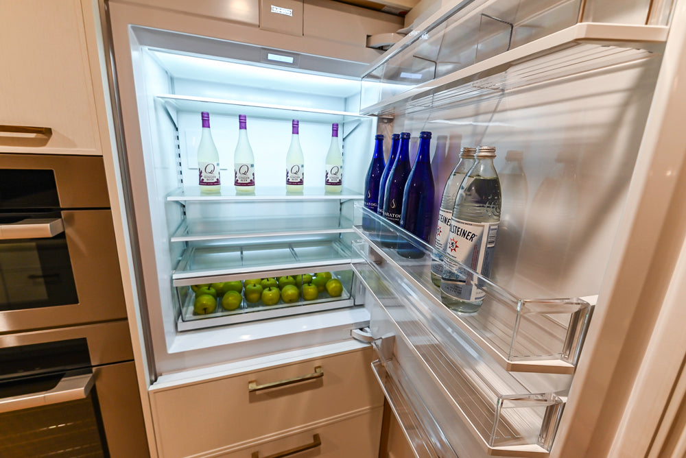 Smallbone Transitional White Oak Kitchen with Marble Countertops & Miele Appliances