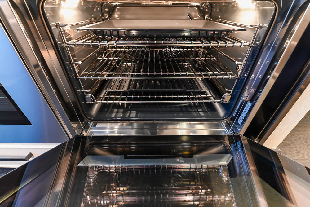 Transitional White Kitchen with Marble Countertops & Miele Appliances