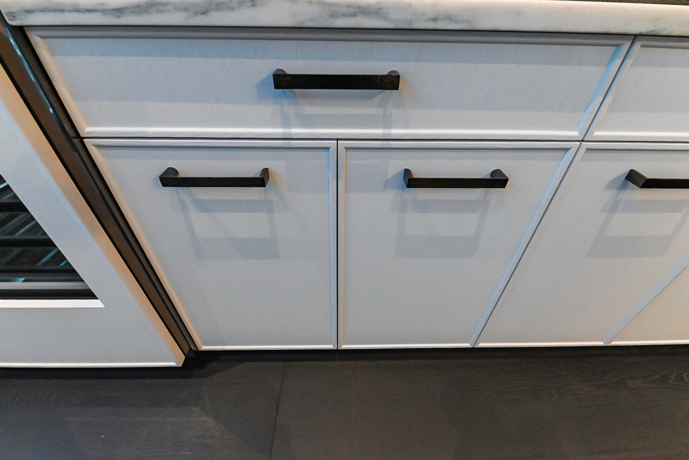 Transitional White Kitchen with Marble Countertops & Miele Appliances
