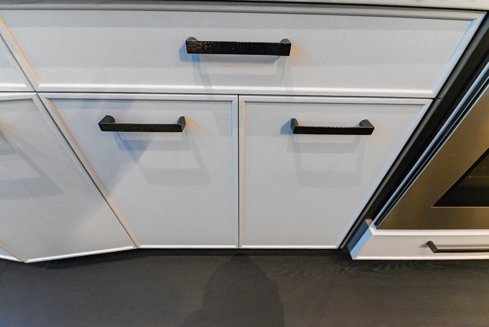 Transitional White Kitchen with Marble Countertops & Miele Appliances