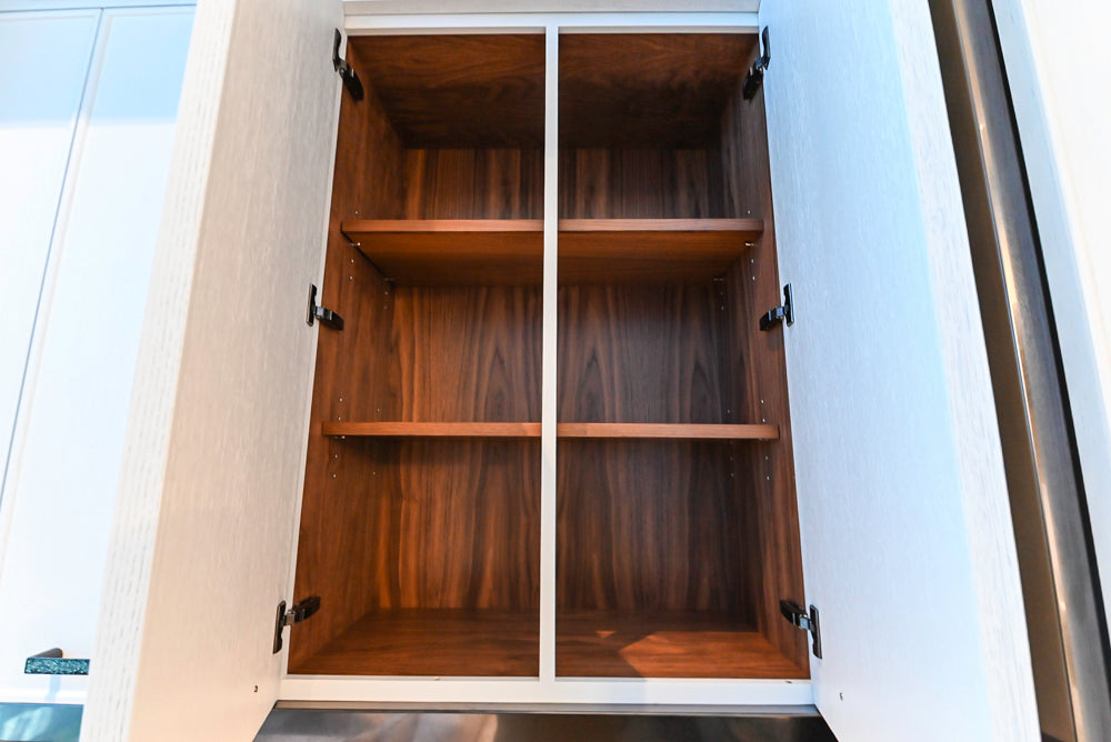Transitional White Kitchen with Marble Countertops & Miele Appliances
