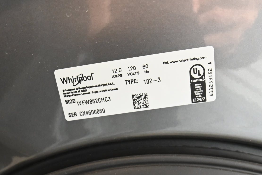 Whirlpool WFW862CHC 27" Grey Front Load Washer