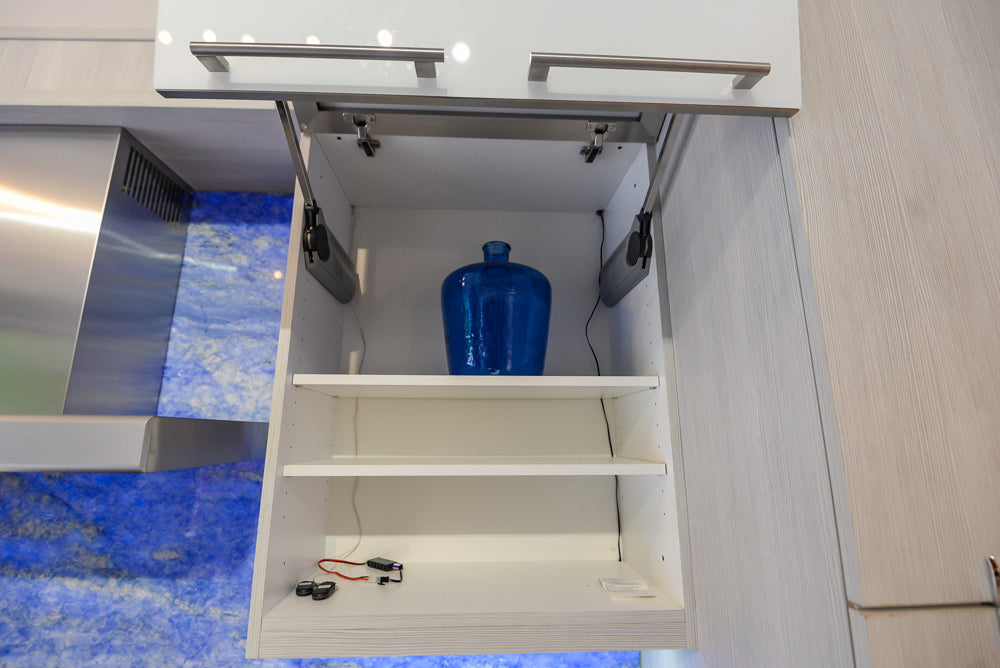 Brookhaven Modern White Kitchenette with Stainless Steel Countertops