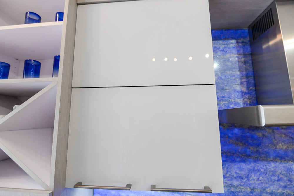 Brookhaven Modern White Kitchenette with Stainless Steel Countertops