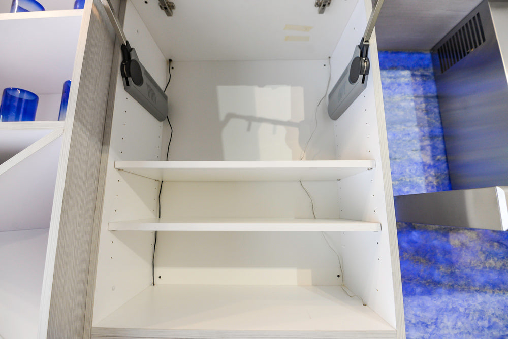 Brookhaven Modern White Kitchenette with Stainless Steel Countertops