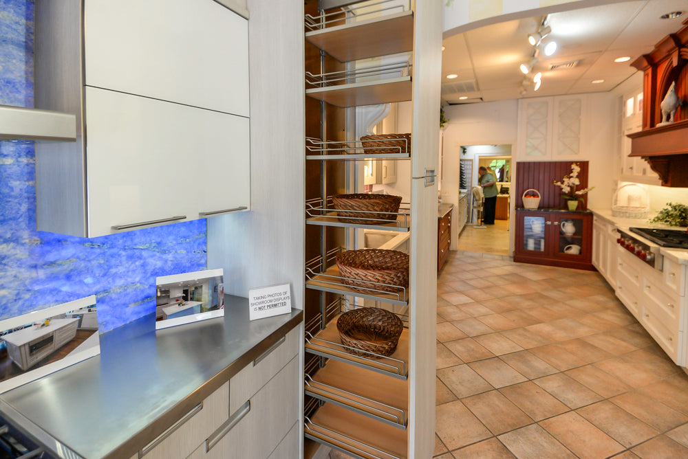 Brookhaven Modern White Kitchenette with Stainless Steel Countertops