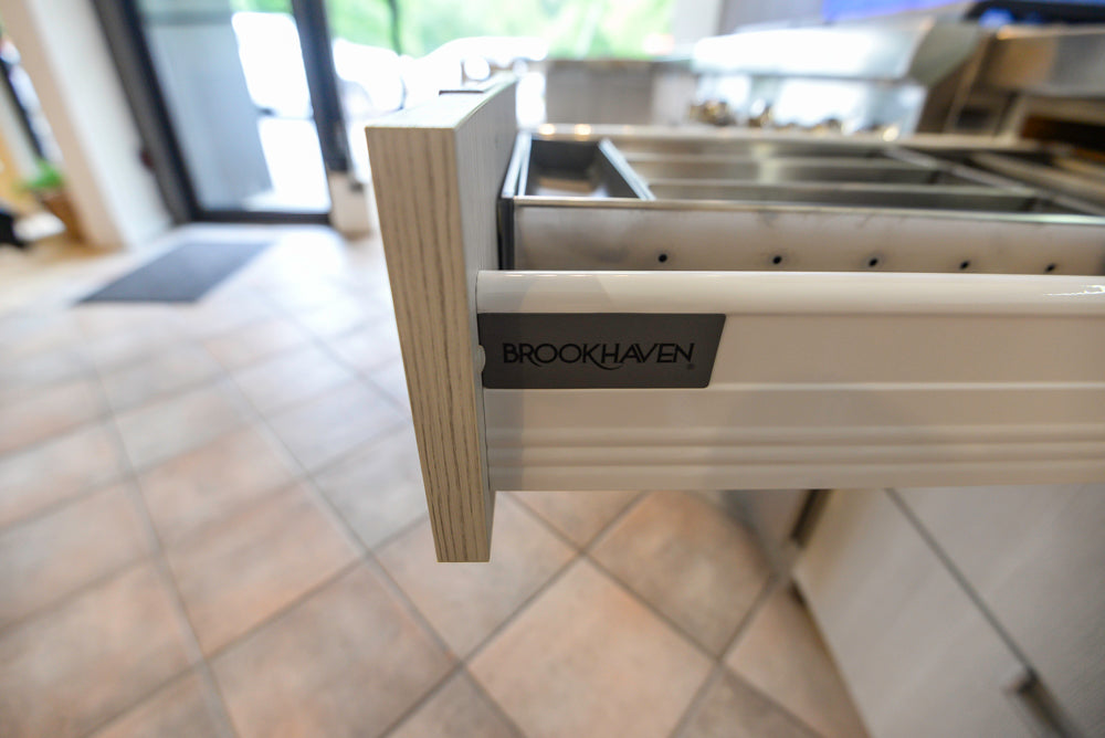 Brookhaven Modern White Kitchenette with Stainless Steel Countertops