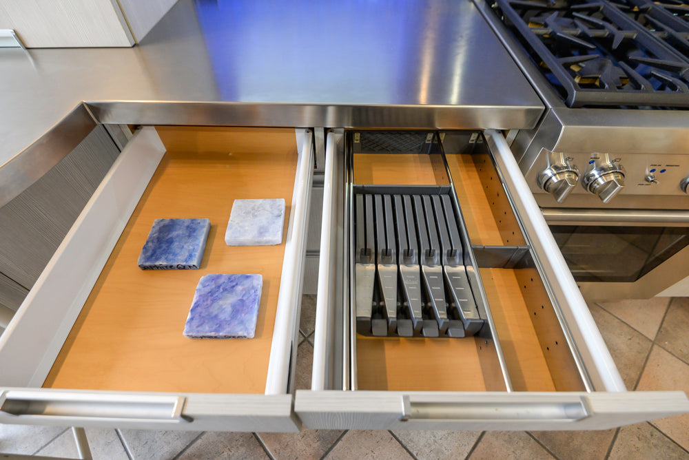 Brookhaven Modern White Kitchenette with Stainless Steel Countertops