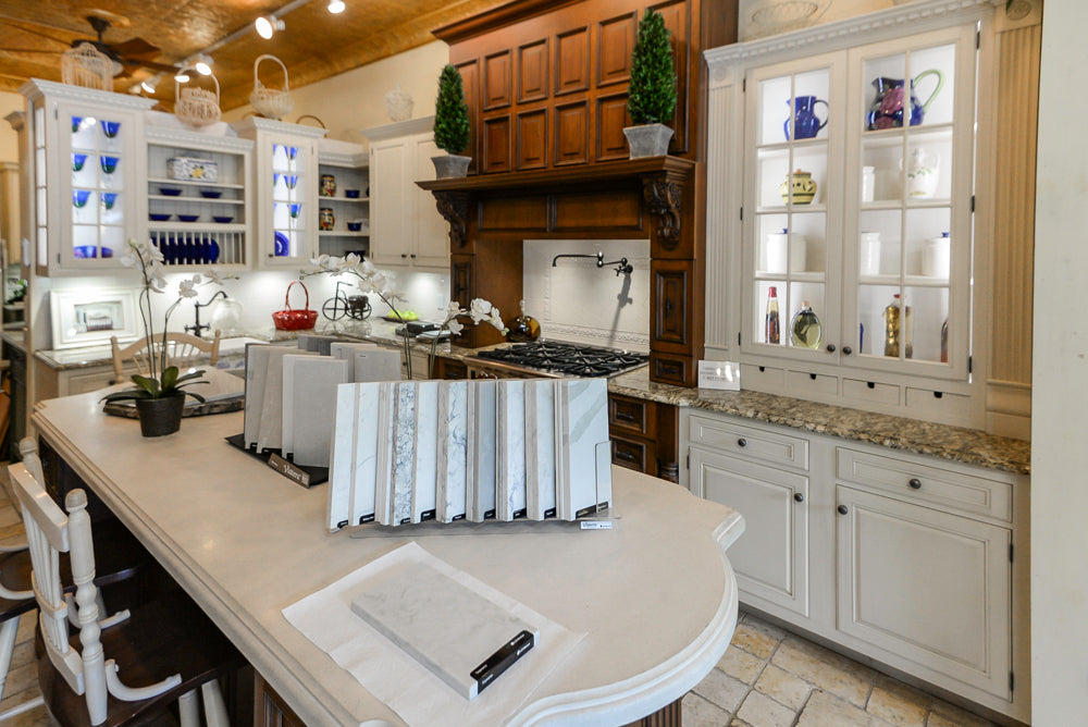 Wood-Mode Traditional White Kitchen with Granite Countertops