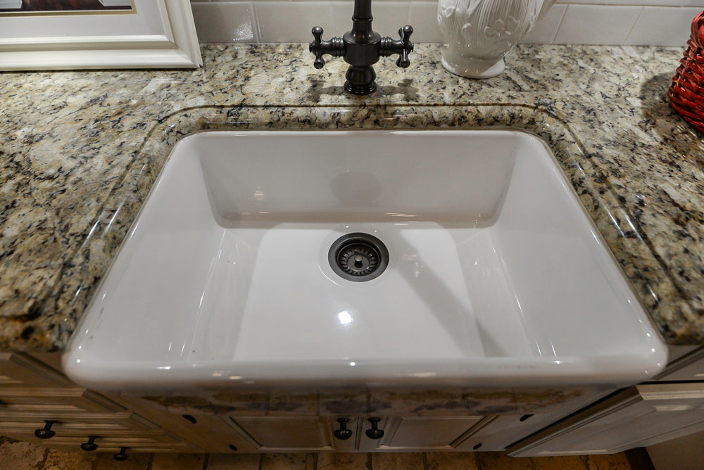 Wood-Mode Traditional White Kitchen with Granite Countertops