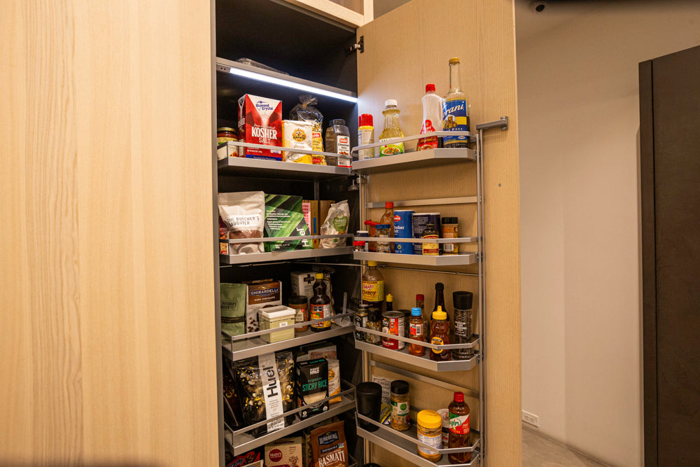 eggersmann Modern Light Ash Showroom Kitchen with Island, Miele Appliances & Dekton Keon Countertops