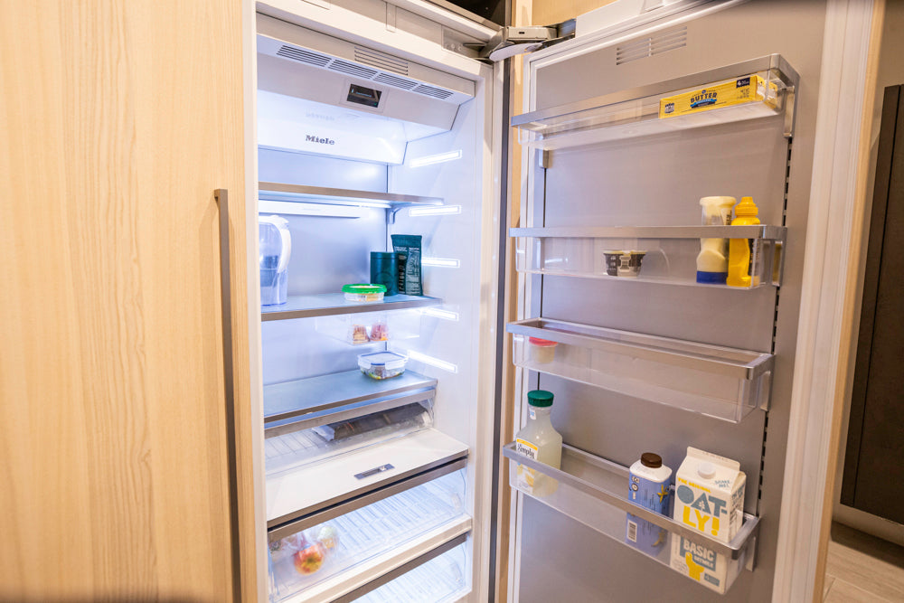 eggersmann Modern Light Ash Showroom Kitchen with Island, Miele Appliances & Dekton Keon Countertops