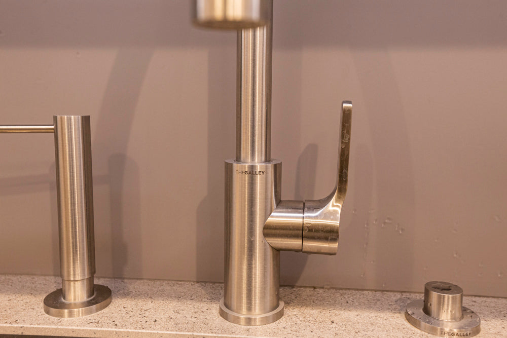 eggersmann Modern Light Ash Showroom Kitchen with Island, Miele Appliances & Dekton Keon Countertops