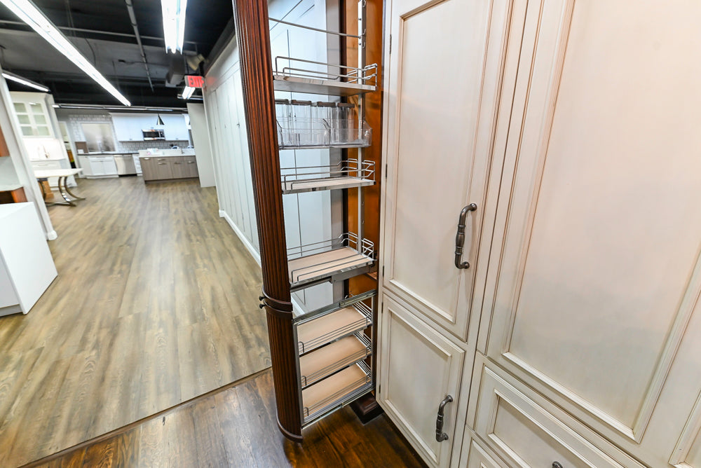 Plain & Fancy Traditional Multi-Tone Kitchen with Island and Dry Bar