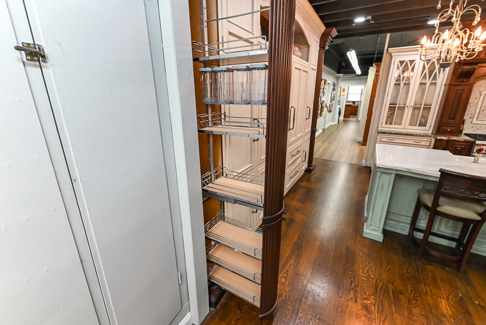 Plain & Fancy Traditional Multi-Tone Kitchen with Island and Dry Bar