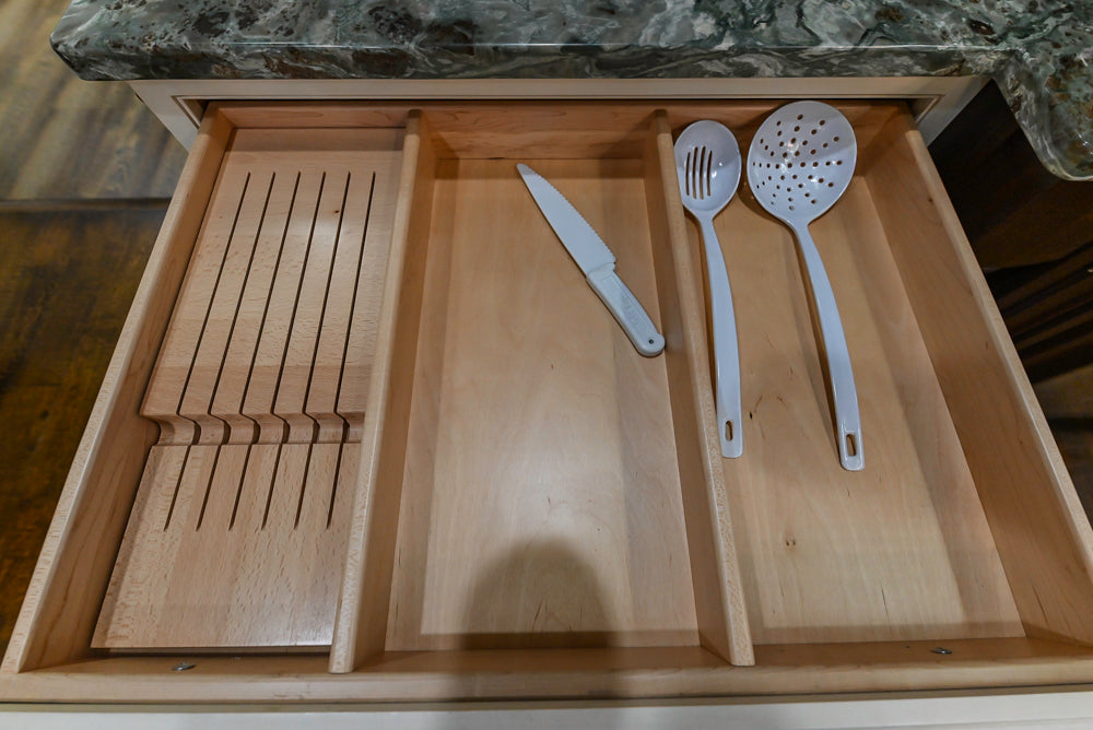 Plain & Fancy Traditional Multi-Tone Kitchen with Island and Dry Bar