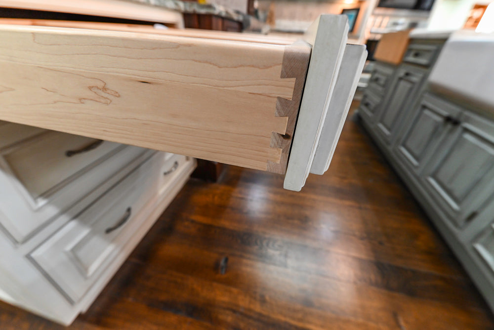 Plain & Fancy Traditional Multi-Tone Kitchen with Island and Dry Bar